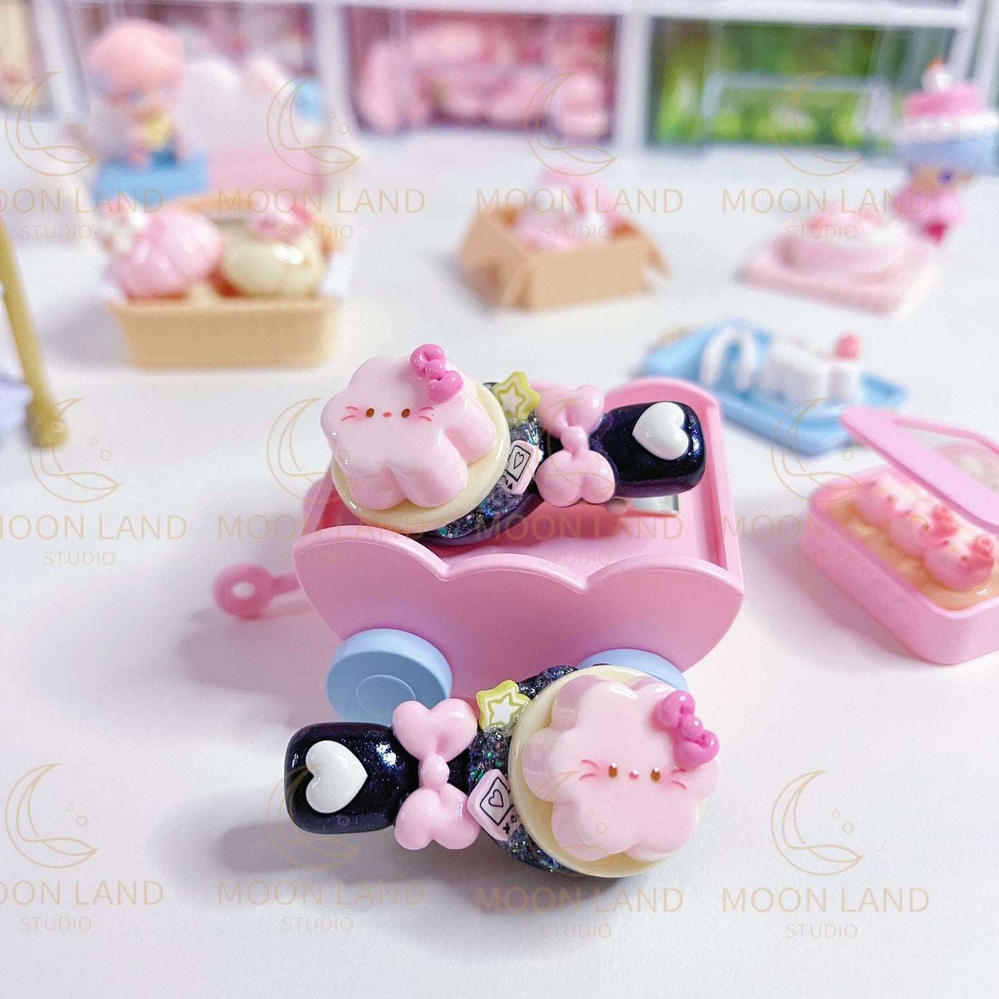 Hello Kitty Pudding Hairclips